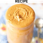 Homemade peanut butter.