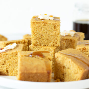 Moist vegan cornbread.