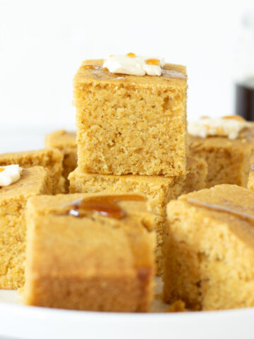 Moist vegan cornbread.