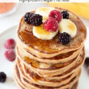 Red lentil banana pancakes with oats (no flour).