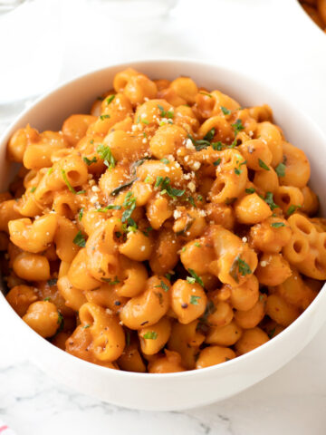 Vegan chickpea pasta (pasta e ceci).
