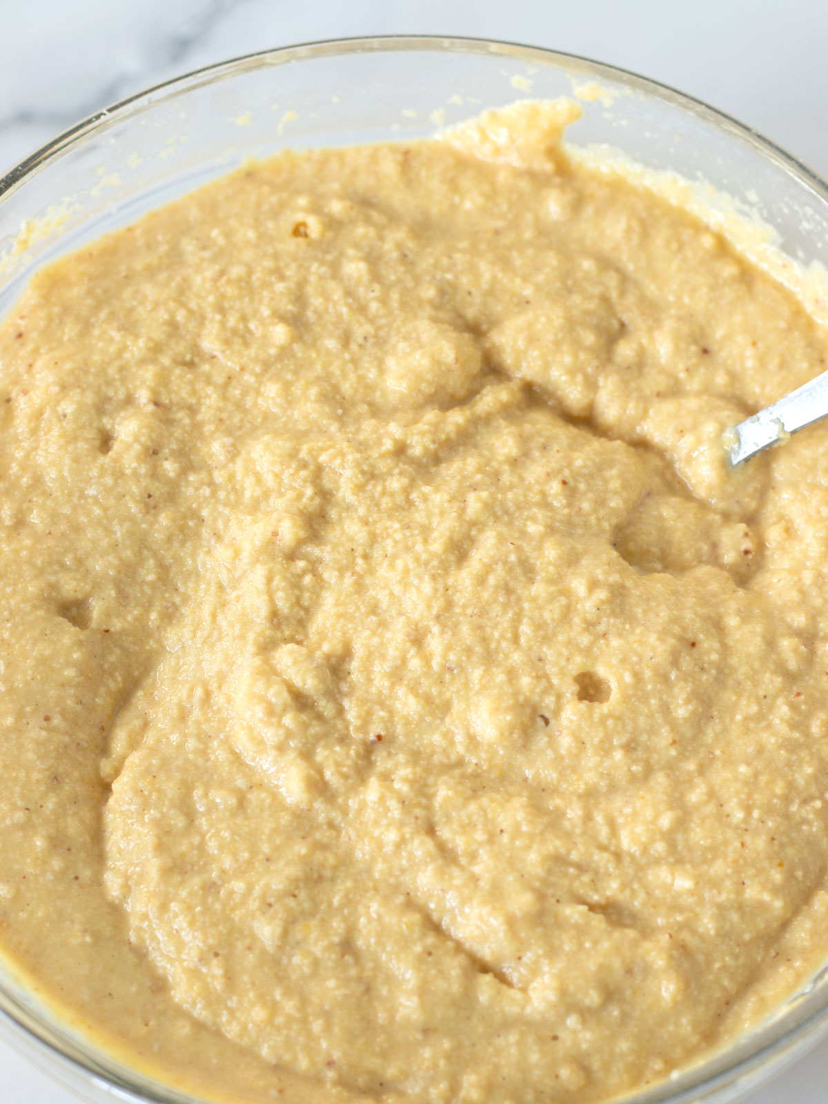 Chickpea flour bread batter.