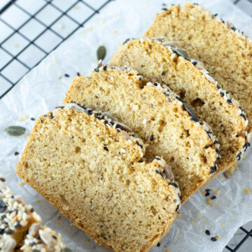 Chickpea flour bread (gluten-free and vegan).