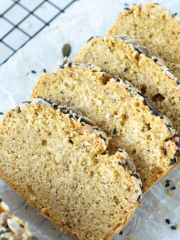 Chickpea flour bread (gluten-free and vegan).