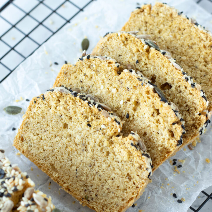 Chickpea flour bread (gluten-free and vegan).