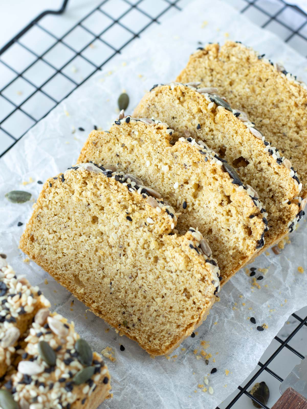 Chickpea flour bread (gluten-free and vegan).