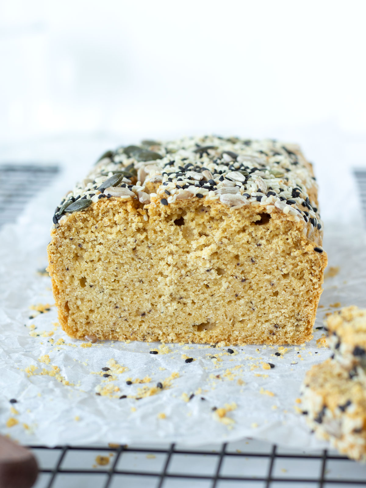 Chickpea flour bread without yeast.