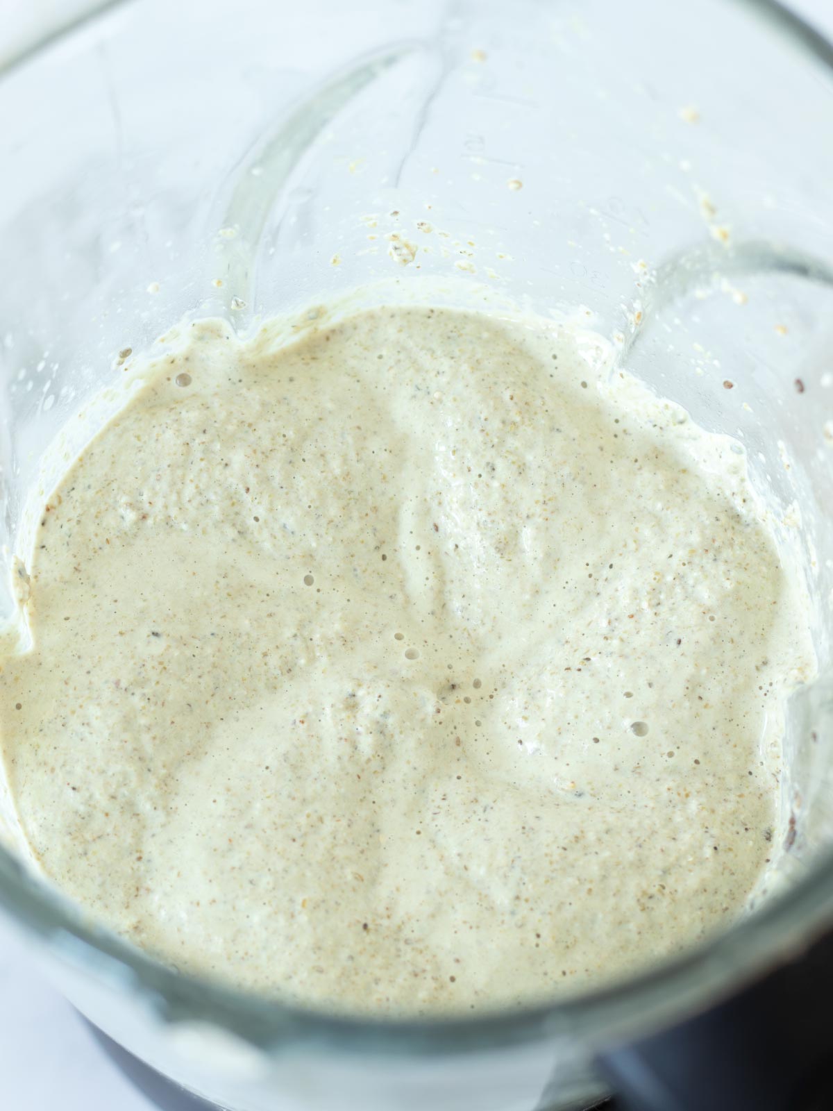 Vegan quinoa bread batter.