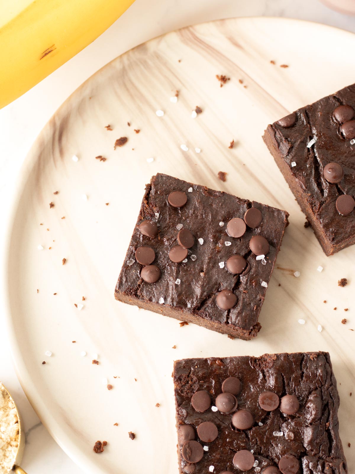 Flourless protein banana brownies.