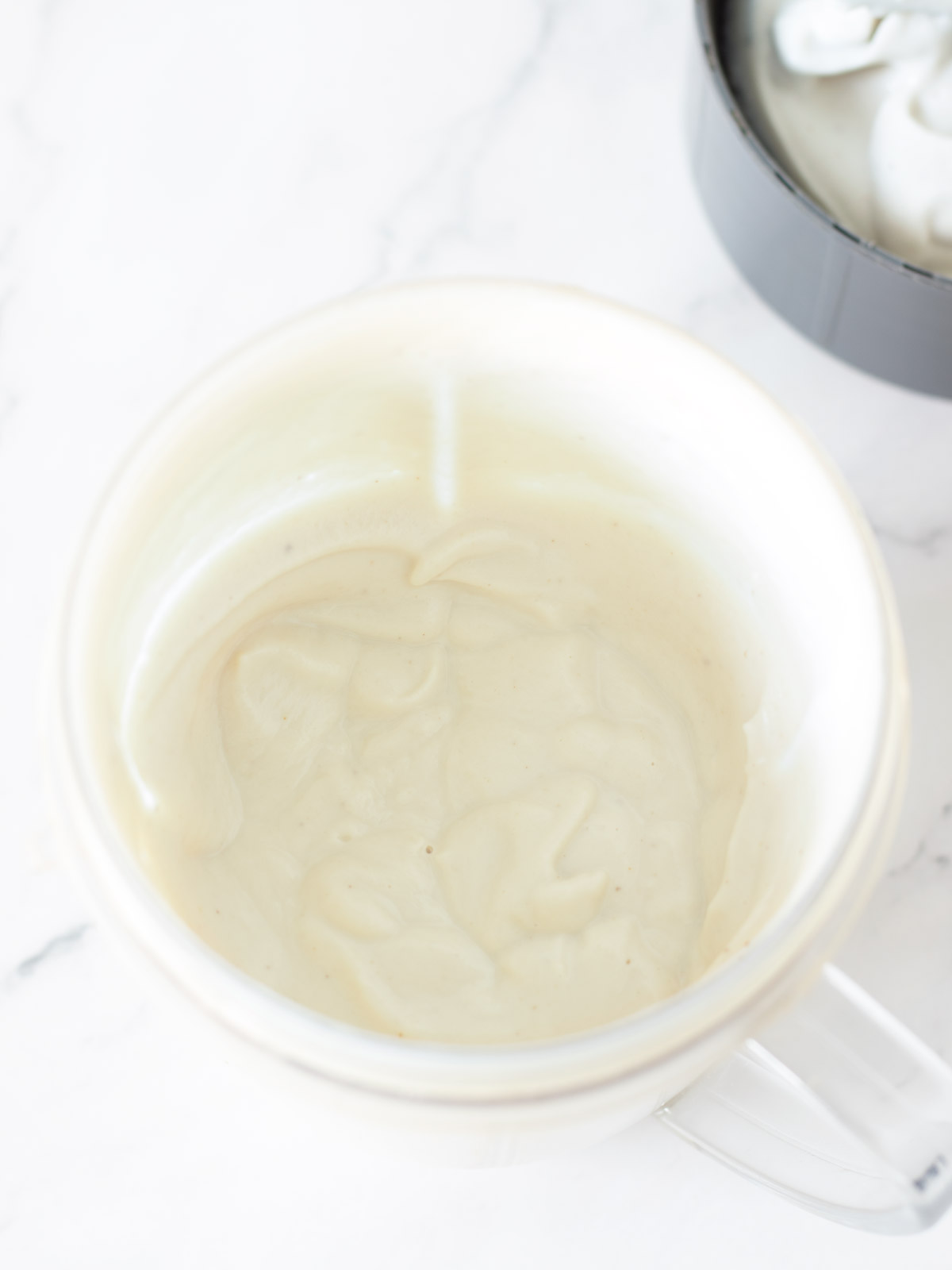 Homemade vegan cashew cream.