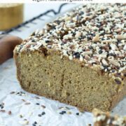 Gluten-free quinoa bread with chia seeds.