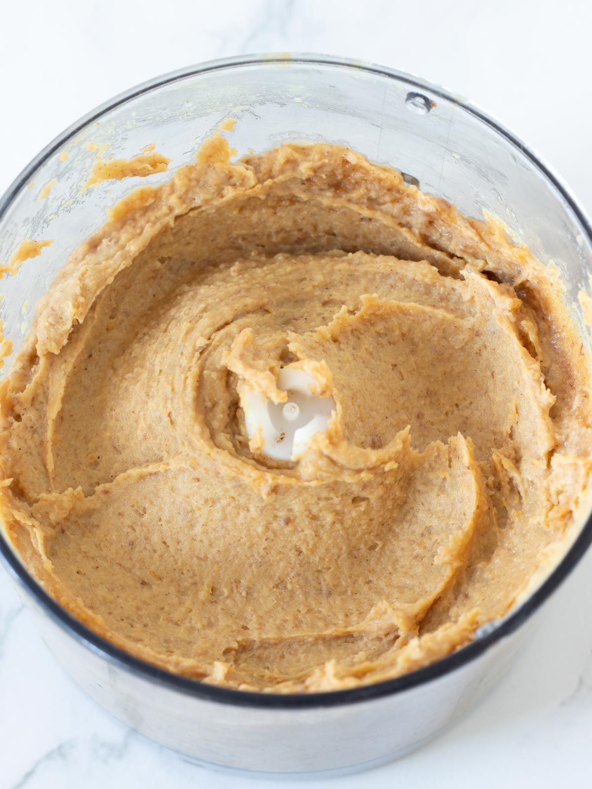 Vegan chickpea peanut butter cookie batter.